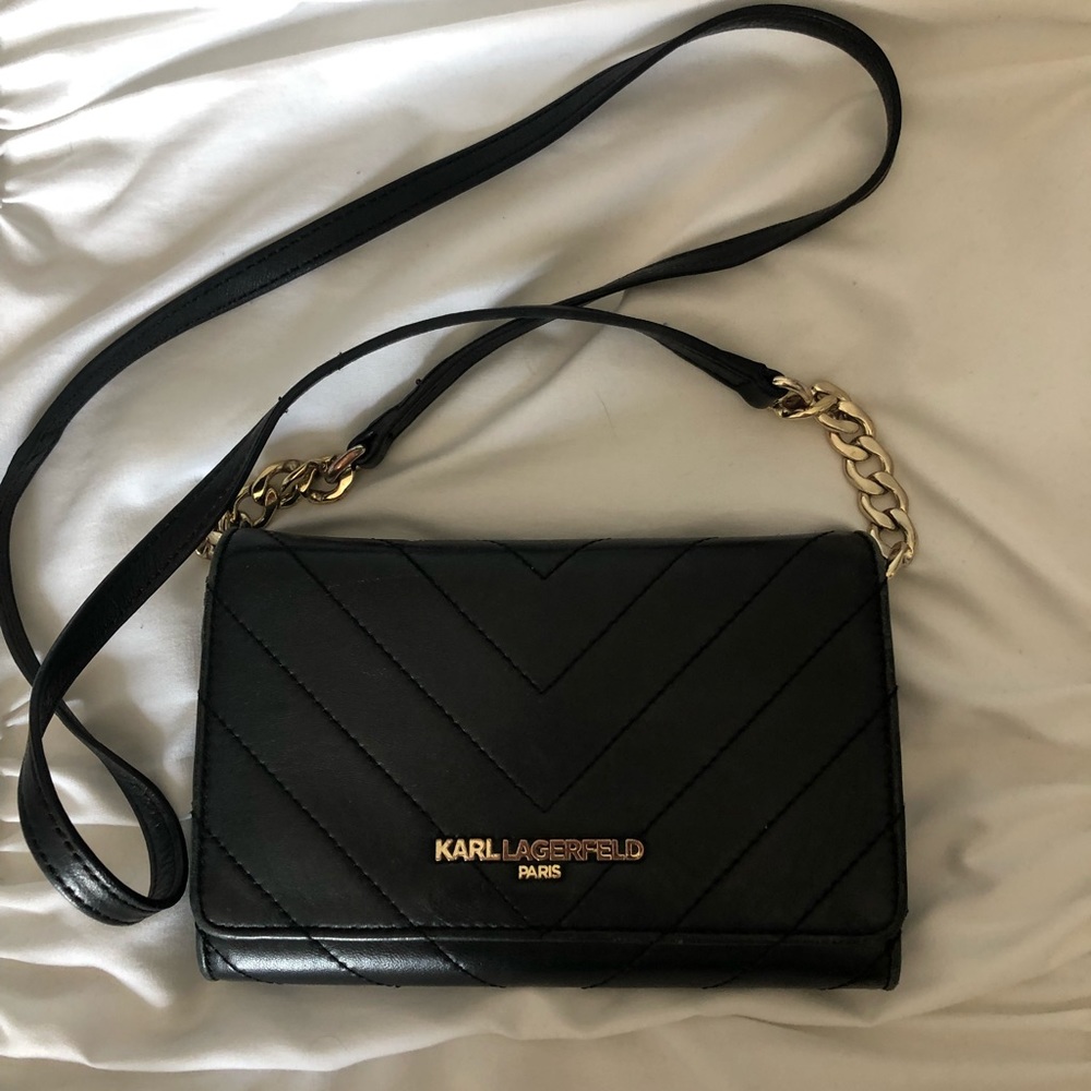 Karl Lagerfeld Quilted Cross-body Purse